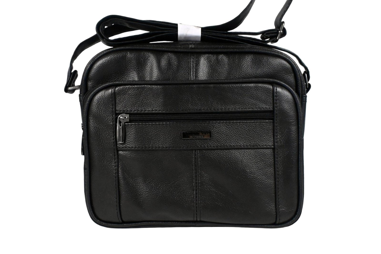 176FB:Men's Leather Crossbody Bag - Multi-Pocket Shoulder Bag for Daily Use