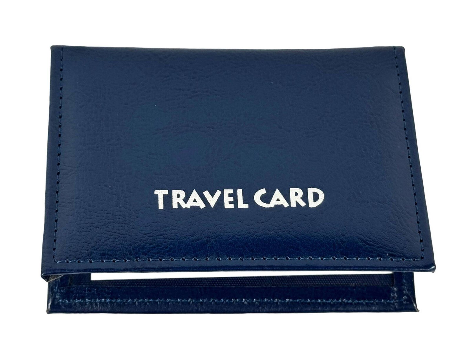 2051 | Slim PU Leather Bi-Fold Travel Pass ID Holder-Pocket Bus Pass & ID Wallet