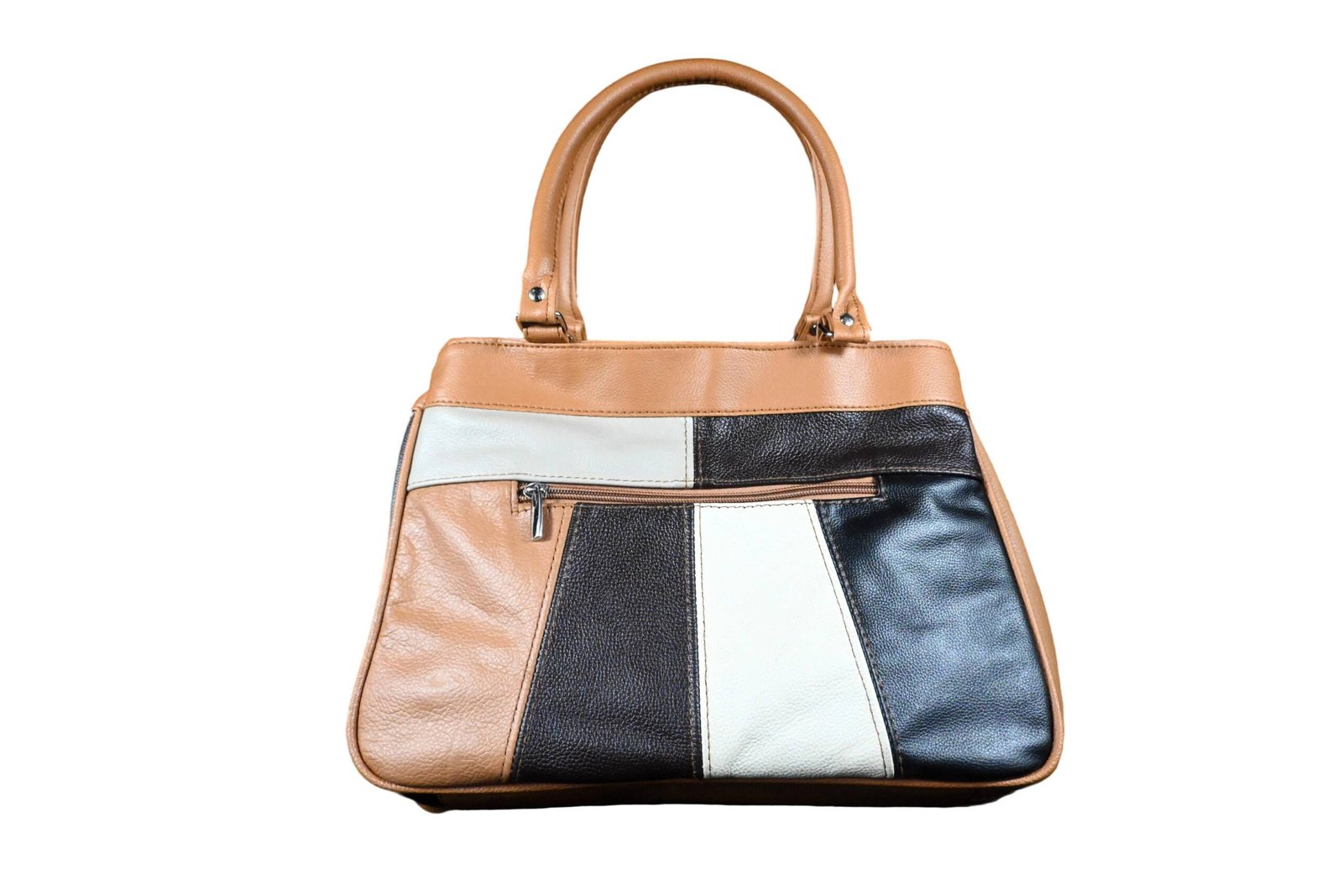 3591: Wholesale Colorblock Leather Tote Bag - Image 4