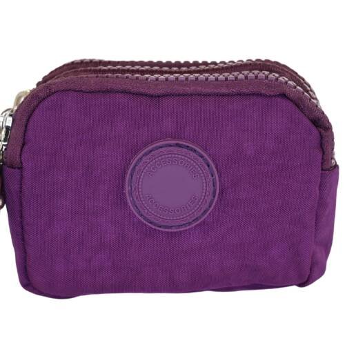 6052 | Lightweight Mini Polyester Triple Zipper Pouch
