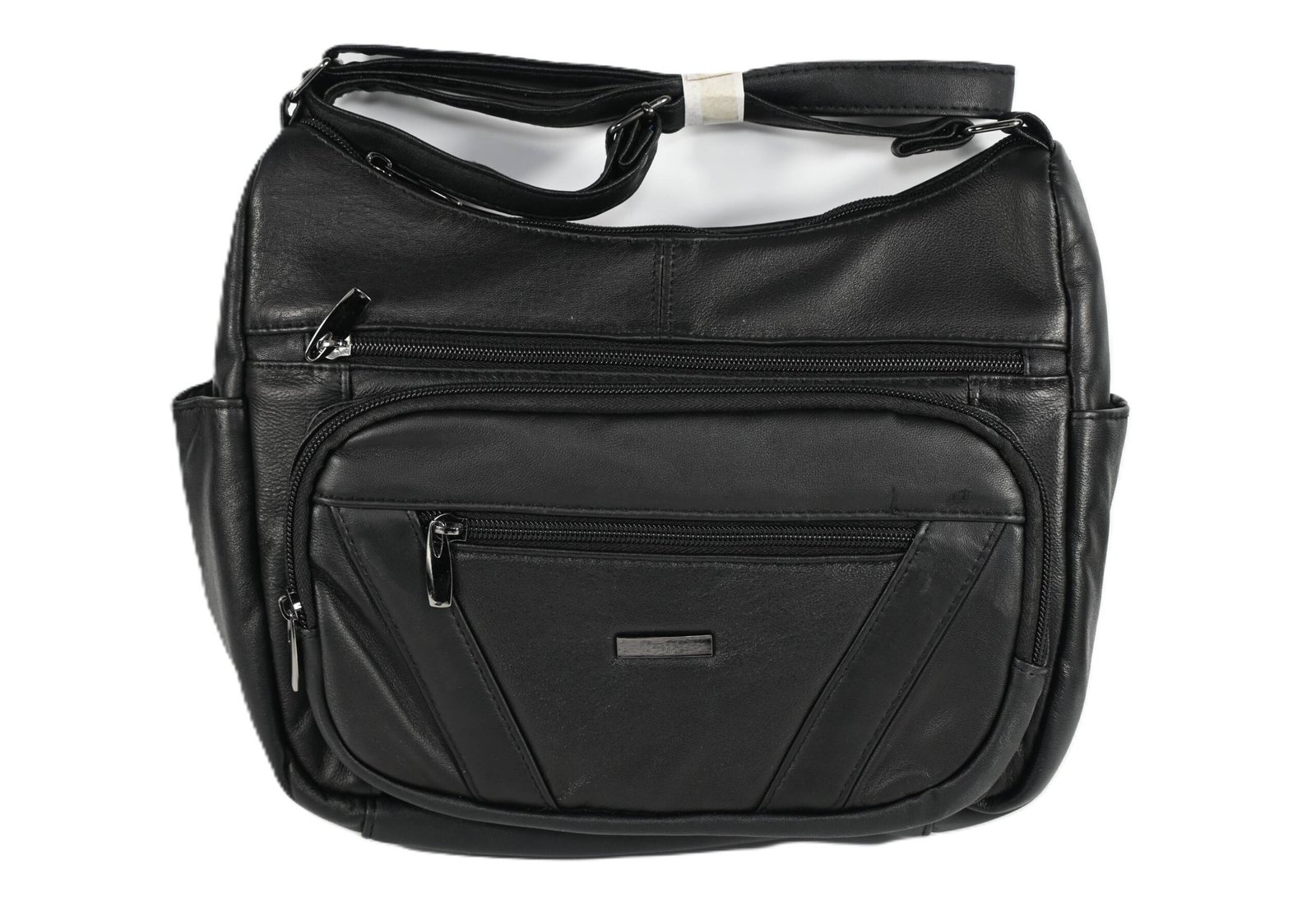 2591 | Multi-Pocket Sheep Nappa Leather Crossbody Shoulder Bag