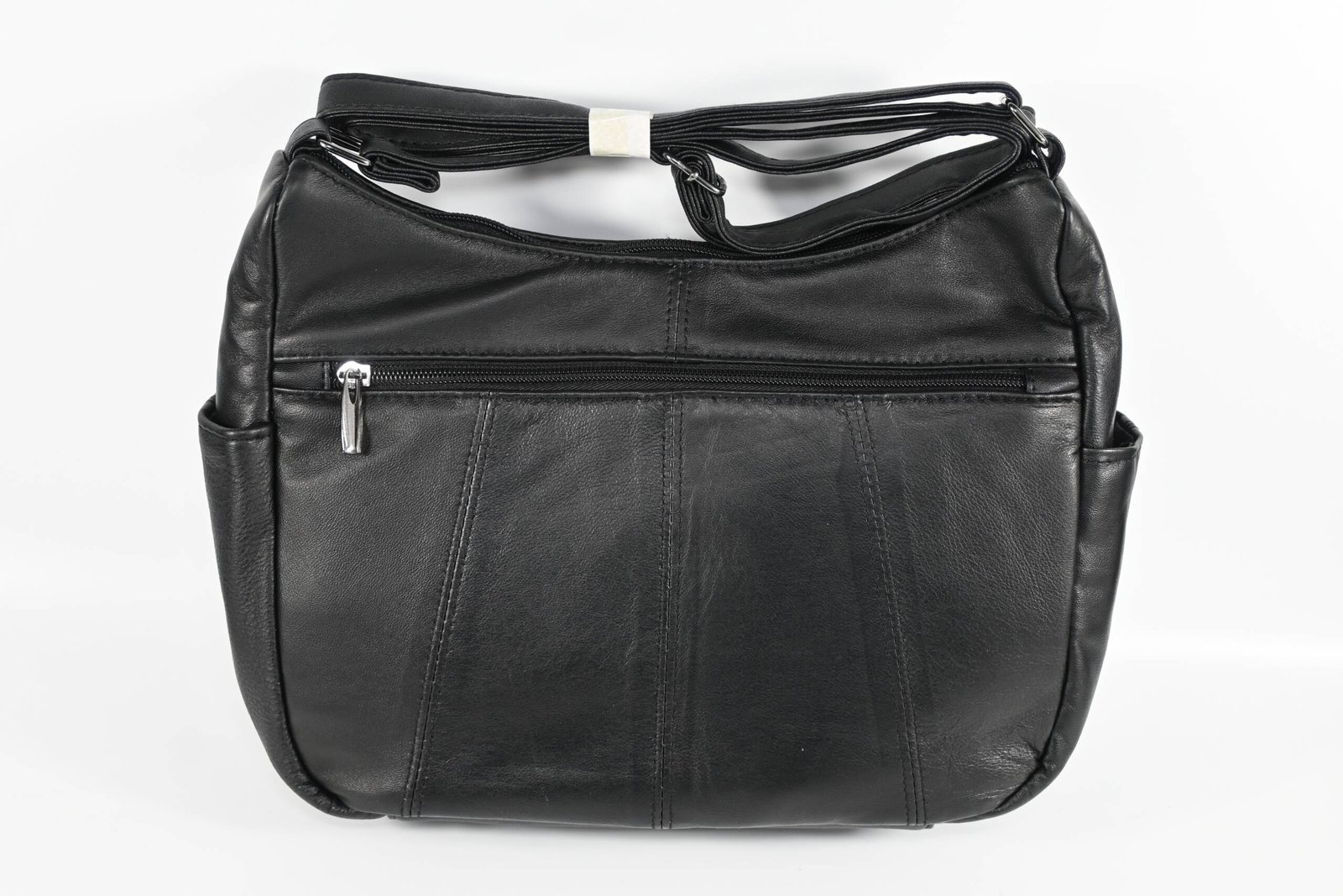 2591 | Multi-Pocket Sheep Nappa Leather Crossbody Shoulder Bag - Image 4