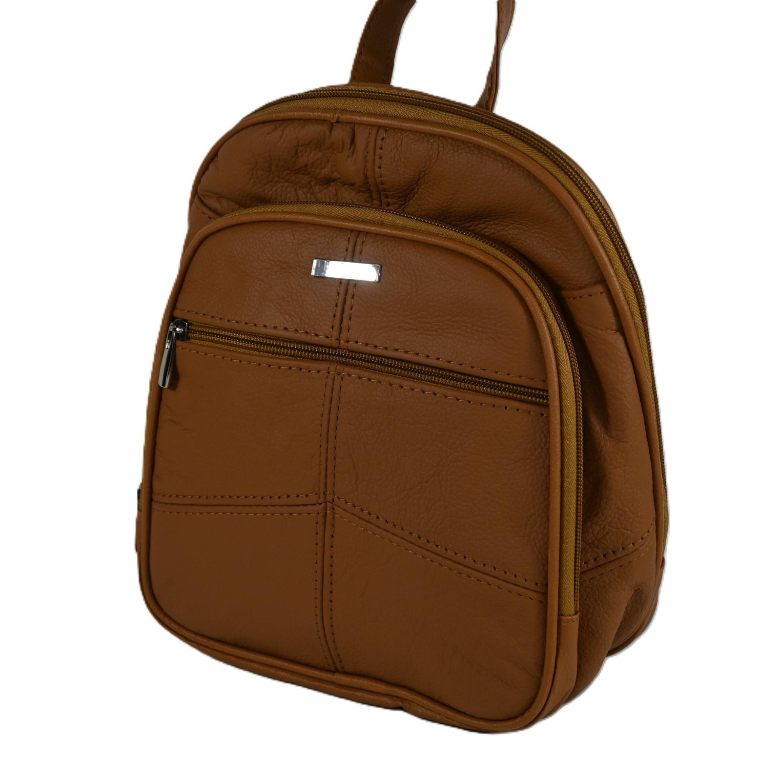 4473 | Premium Cowhide Small Multi-Pocket Handheld Backpack - Image 3