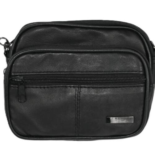 1091 | Soft Sheep Nappa Leather Multi-Pocket Crossbody Handbag