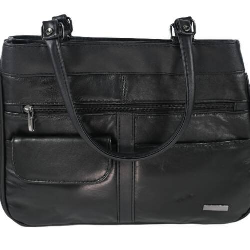 3591 | Professional Sheep Nappa Leather Multi-Pocket Business Tote Bag