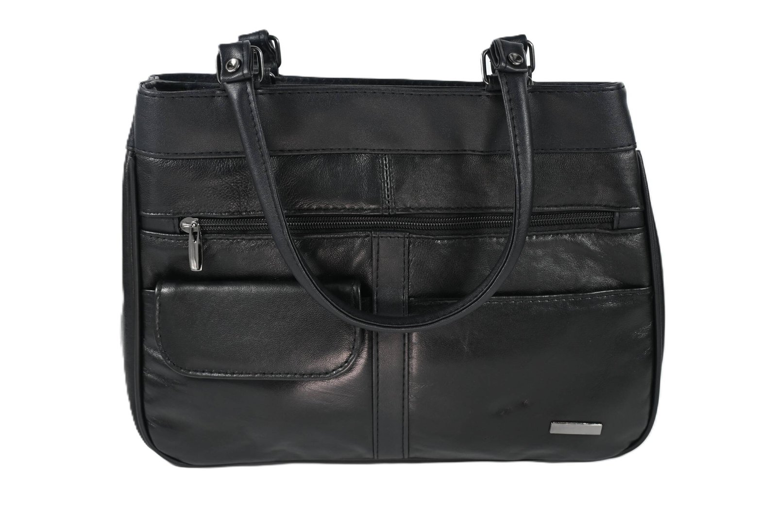 3591 | Professional Sheep Nappa Leather Multi-Pocket Business Tote Bag