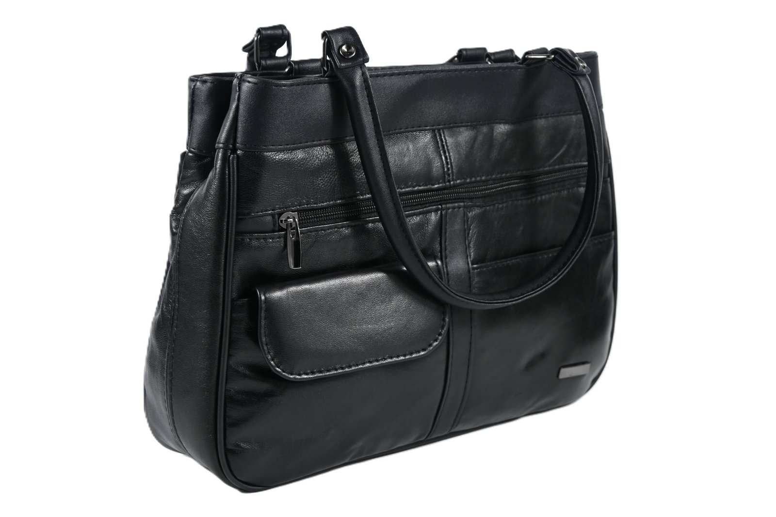 3591 | Professional Sheep Nappa Leather Multi-Pocket Business Tote Bag - Image 4