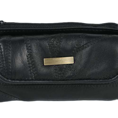 3764 | Slim Genuine Cowhide Patchwork Multi-Pocket Organizer Wallet