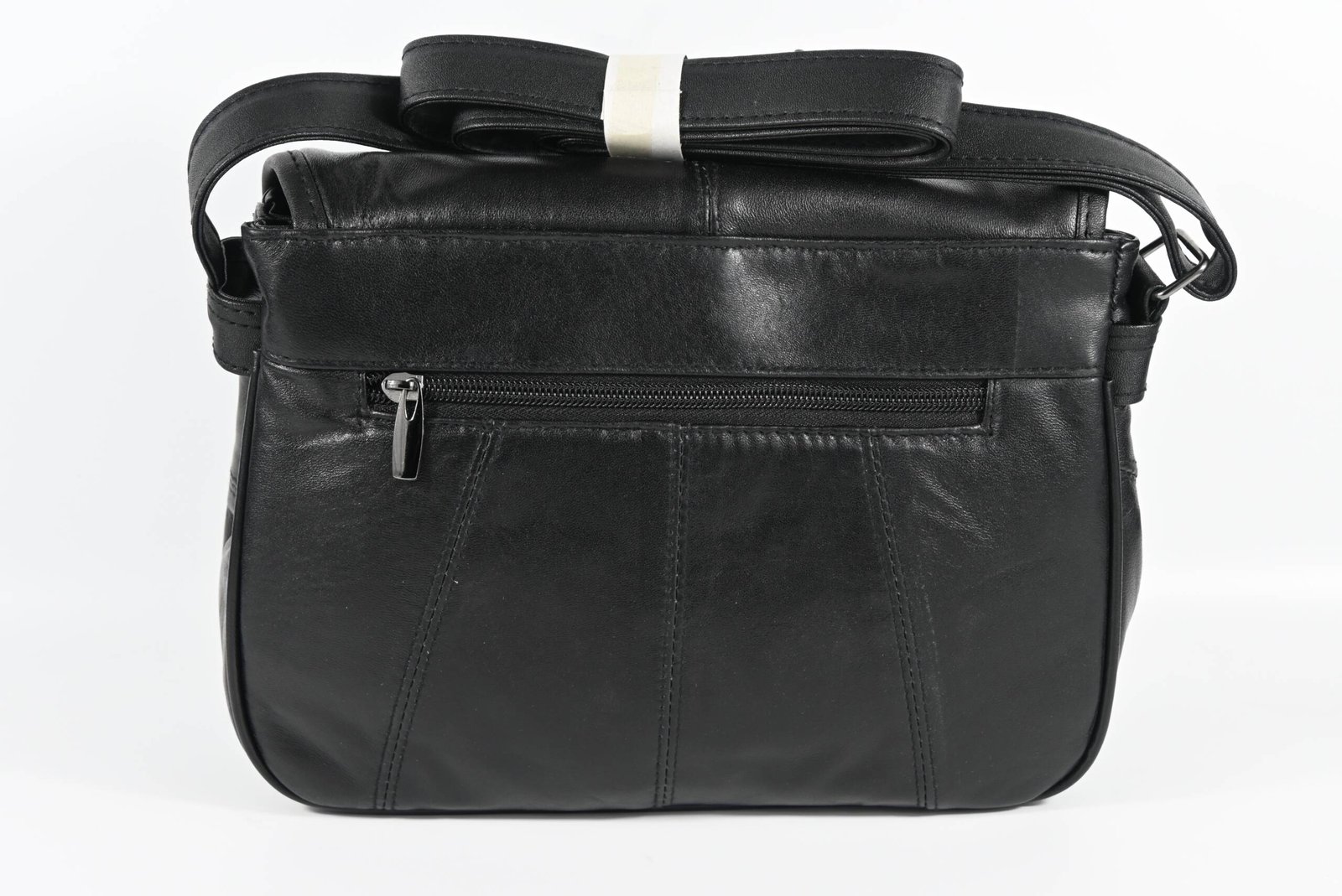 1591 | Premium Sheep Nappa Leather Flap Messenger Shoulder Bag - Image 4