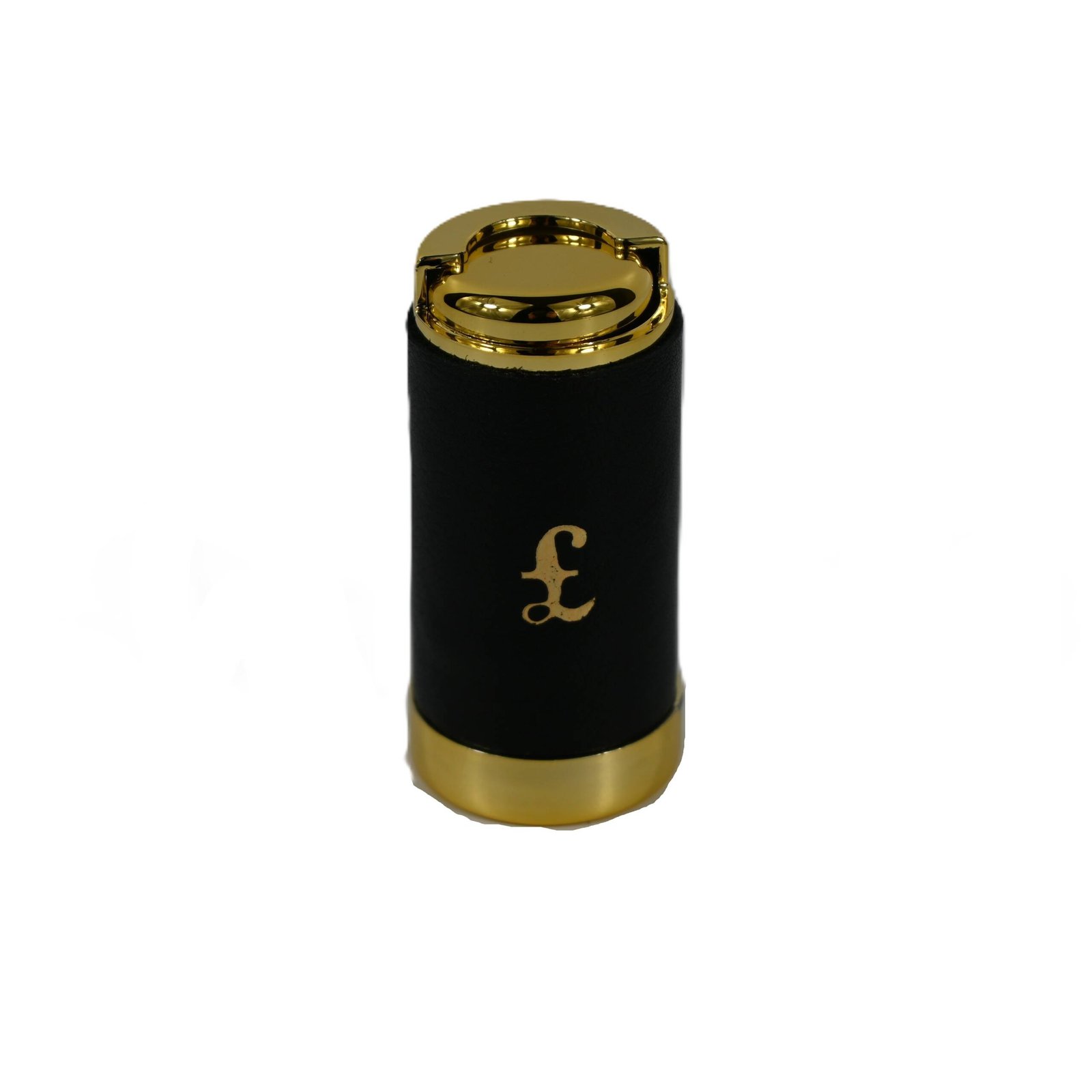5068 | Portable PU Leather Wrapped Cylindrical Coin Dispenser Holder - Image 2