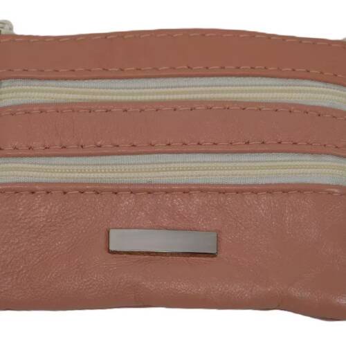 6391 | Ultra-Mini Sheep Nappa Leather Triple Zipper Coin Pouch